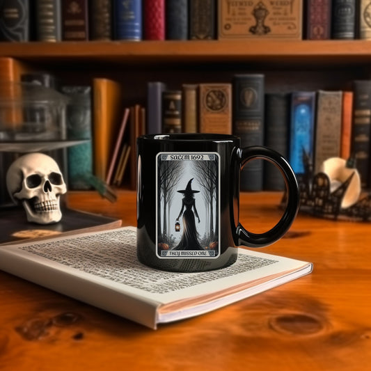 They Missed One Salem Black Mug, Witches Gift, Halloween Decor, 11oz 15oz Coffee Cup, Spooky Kitchenware